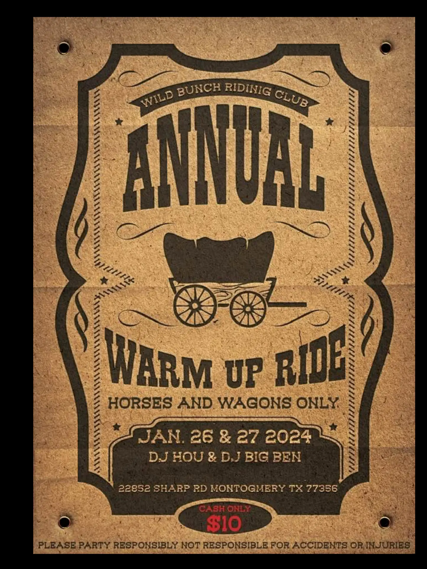 Past Wild Bunch event flyer 14