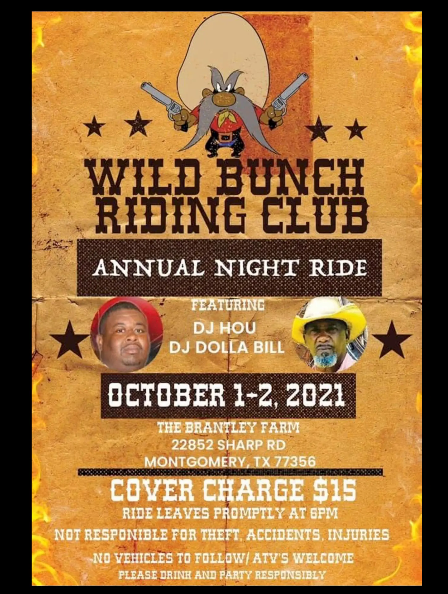Past Wild Bunch event flyer 7