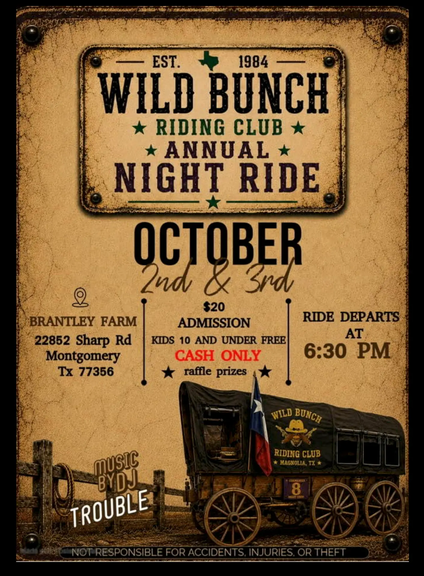 Past Wild Bunch event flyer 6