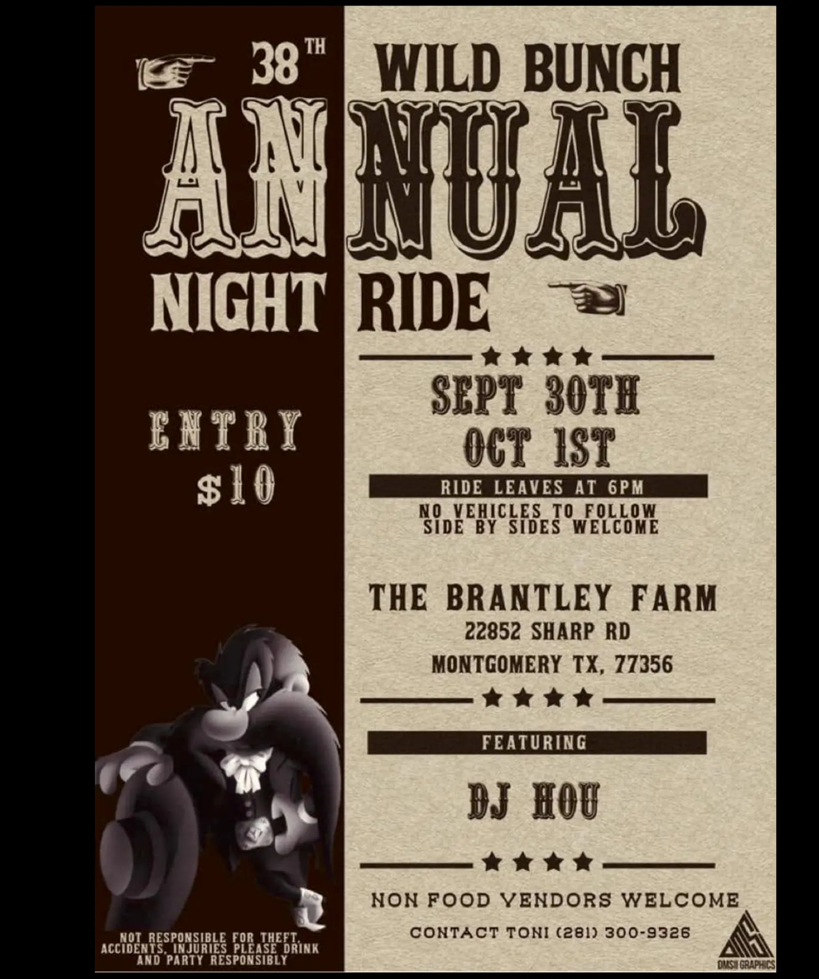 Past Wild Bunch event flyer 10